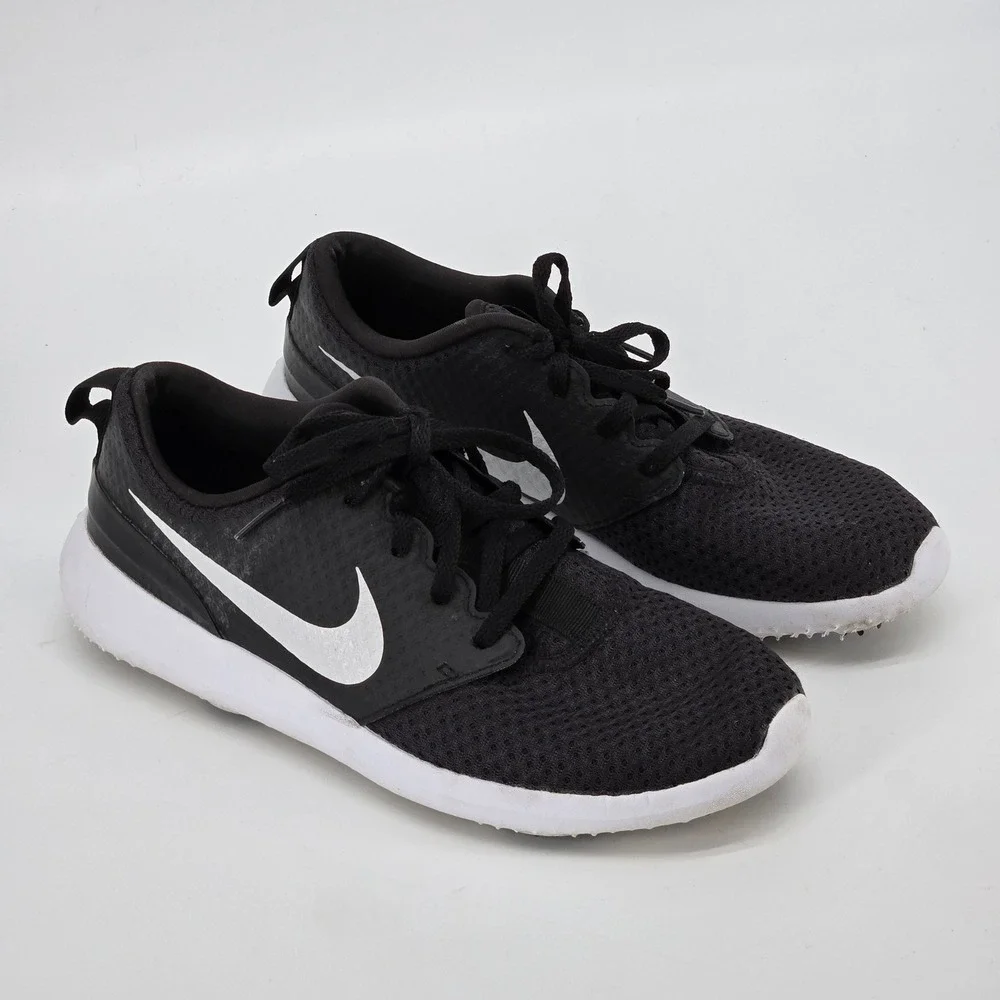 Nike Roshe G Spikeless Golf Shoes Black Metallic White Women's Size 8 CD6066-001